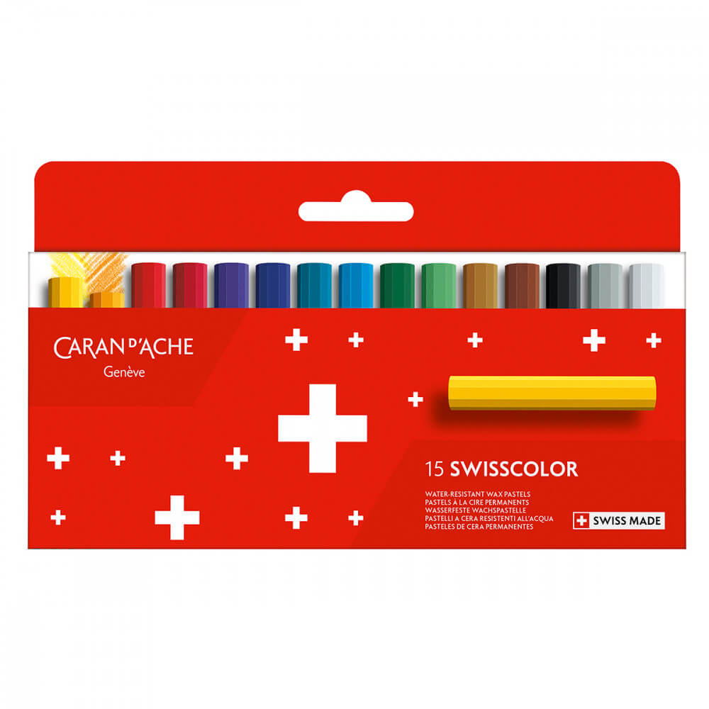 Pastel Wax Swisscolor Caran d’Ache 15 Cores